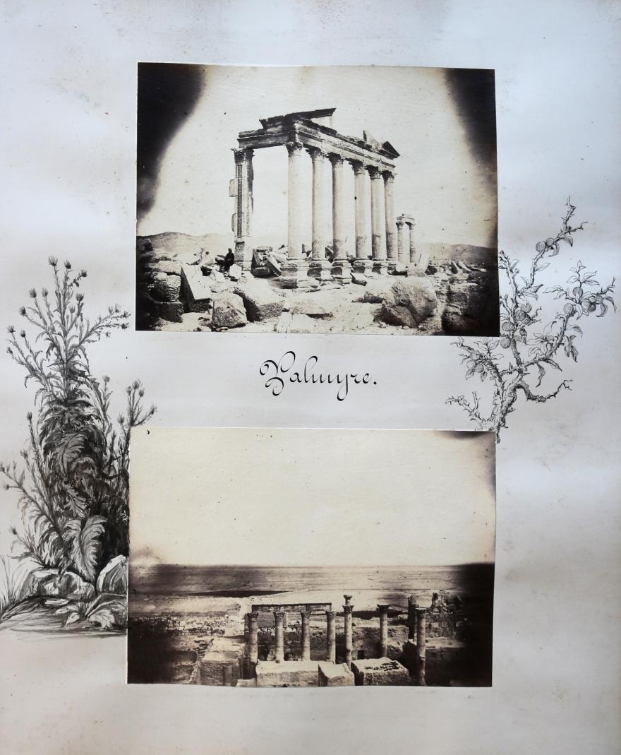 Louis Vignes, Palmyre, Mausolée à l’extrémité ouest de la colonnade, 1864, papier salé