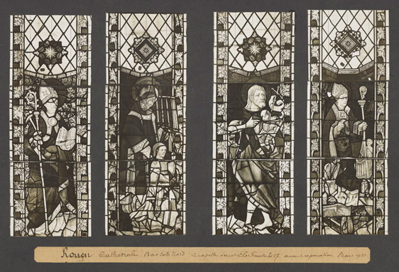 Un ensemble de photomontages de vitraux de Rouen et Colmar numérisés et consultables sur POP