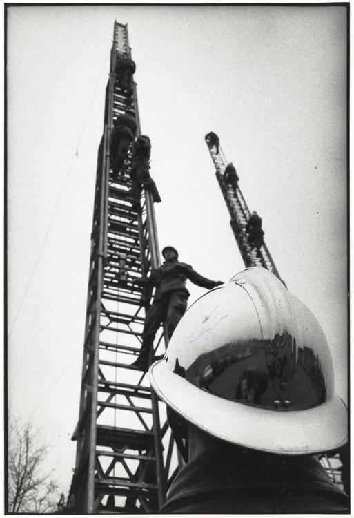 Michel Delluc, Entraînement ; grandes échelles, Brigade des sapeurs-pompiers de Paris, 1973