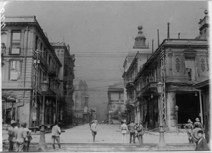 Incendie de Salonique (18-20 août 1917). Place de la liberté