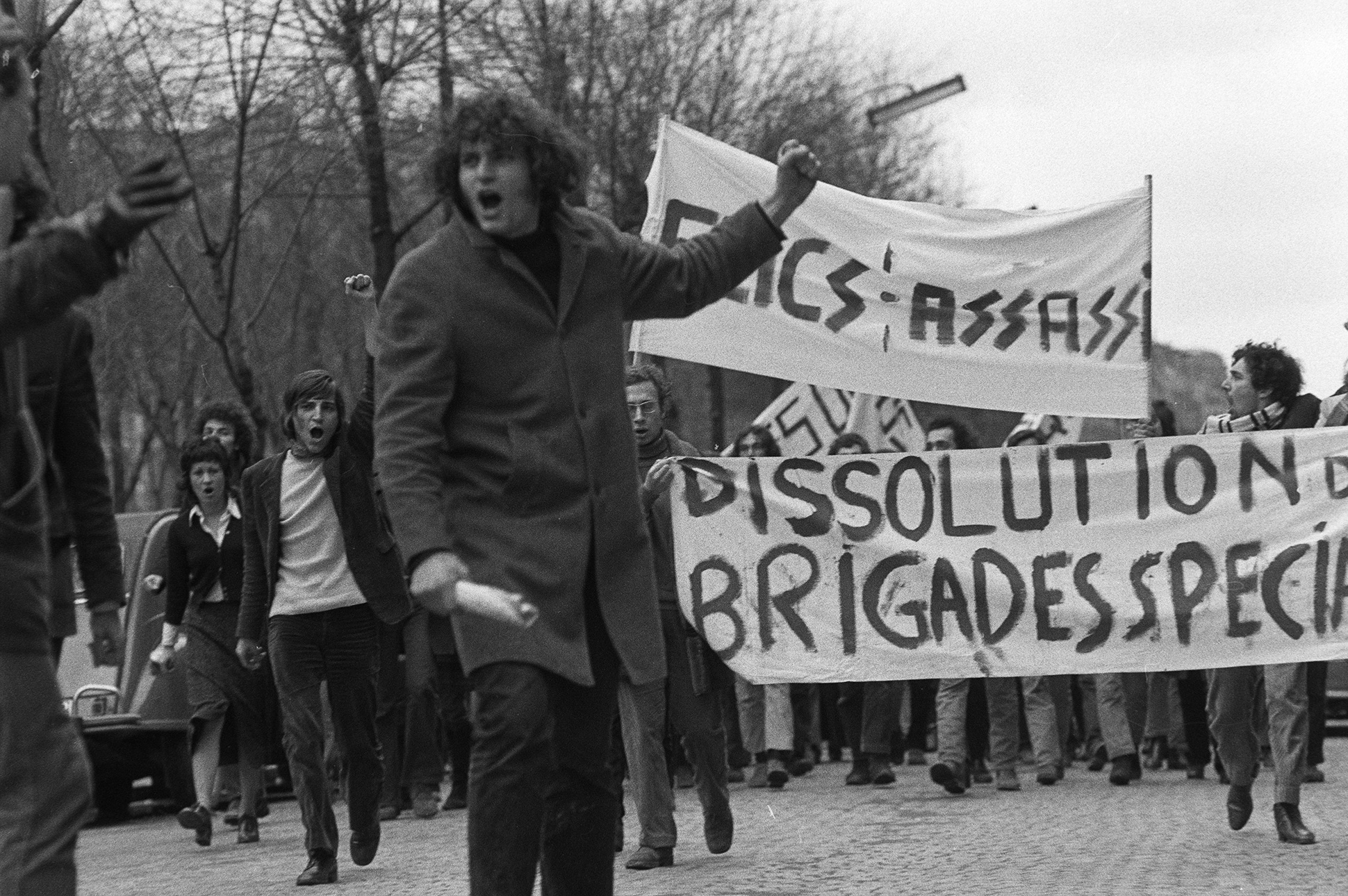 Dany Gander-Gosse, Manifestation d'étudiants du Lycée Buffon, Paris, 1971