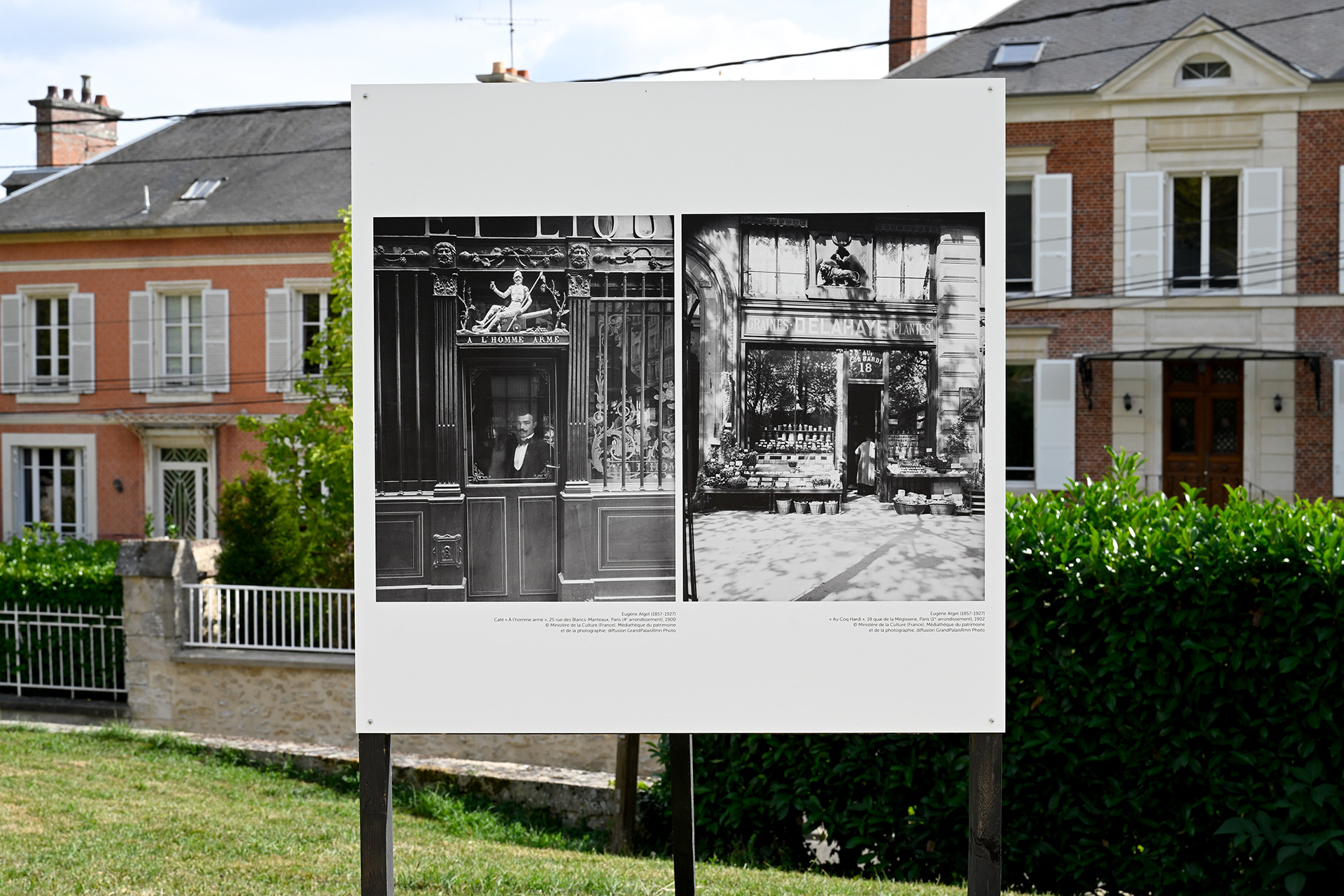 panneau de l'exposition Eugène Atget à Lamécourt