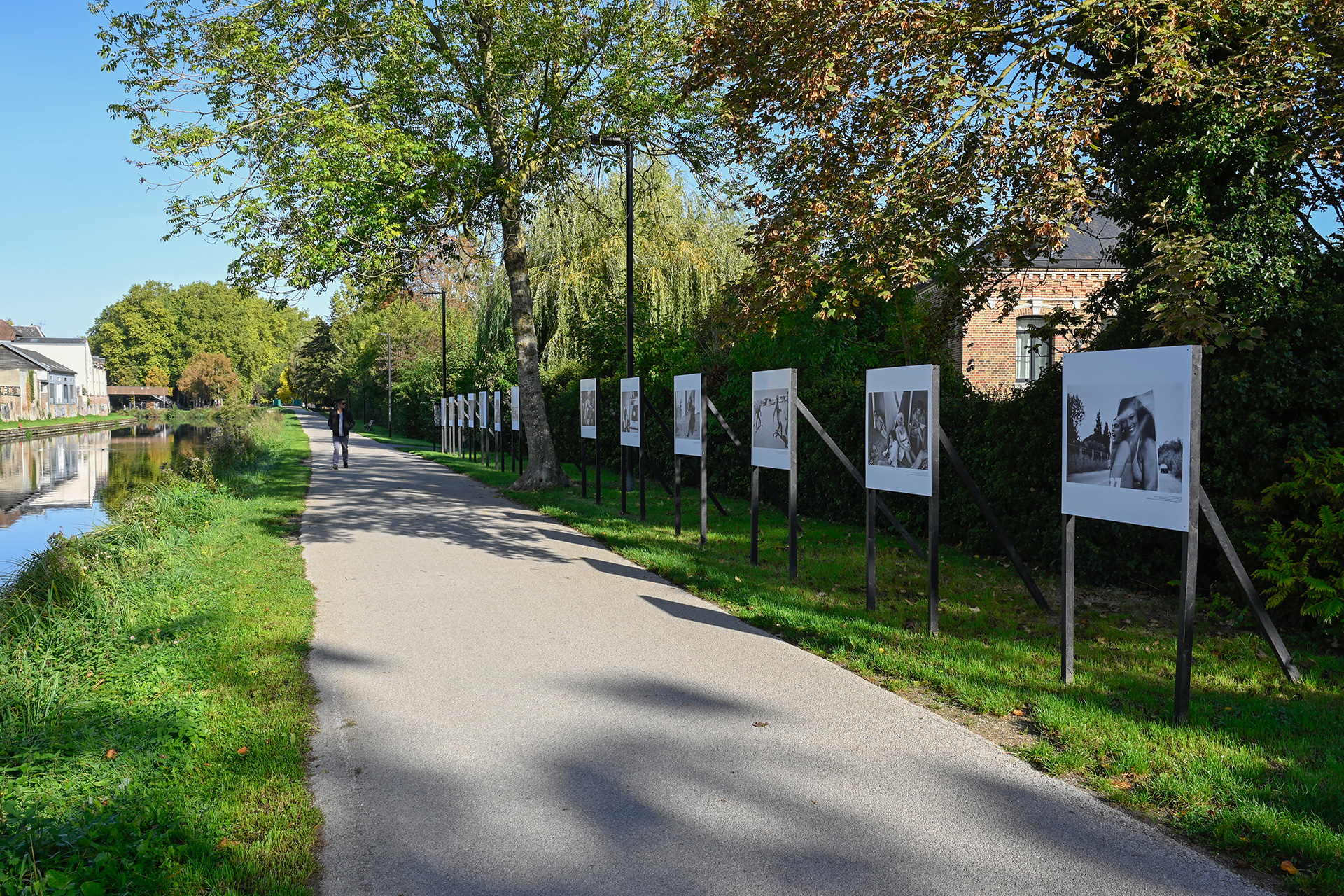 Panneaux de l'exposition Guy Lequerrec à Amiens