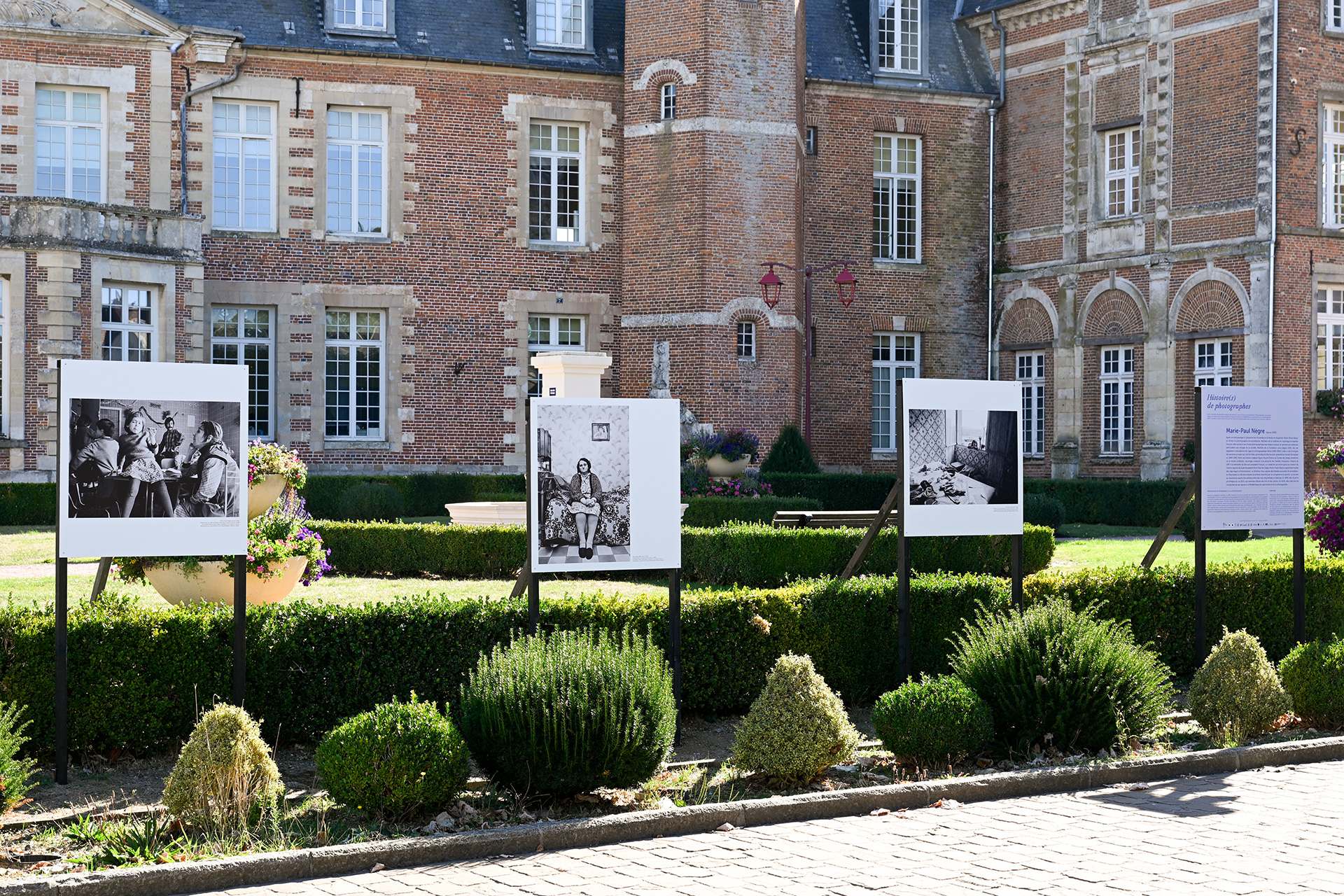 Panneaux de l'exposition Marie-Paule Nègre à Maulers