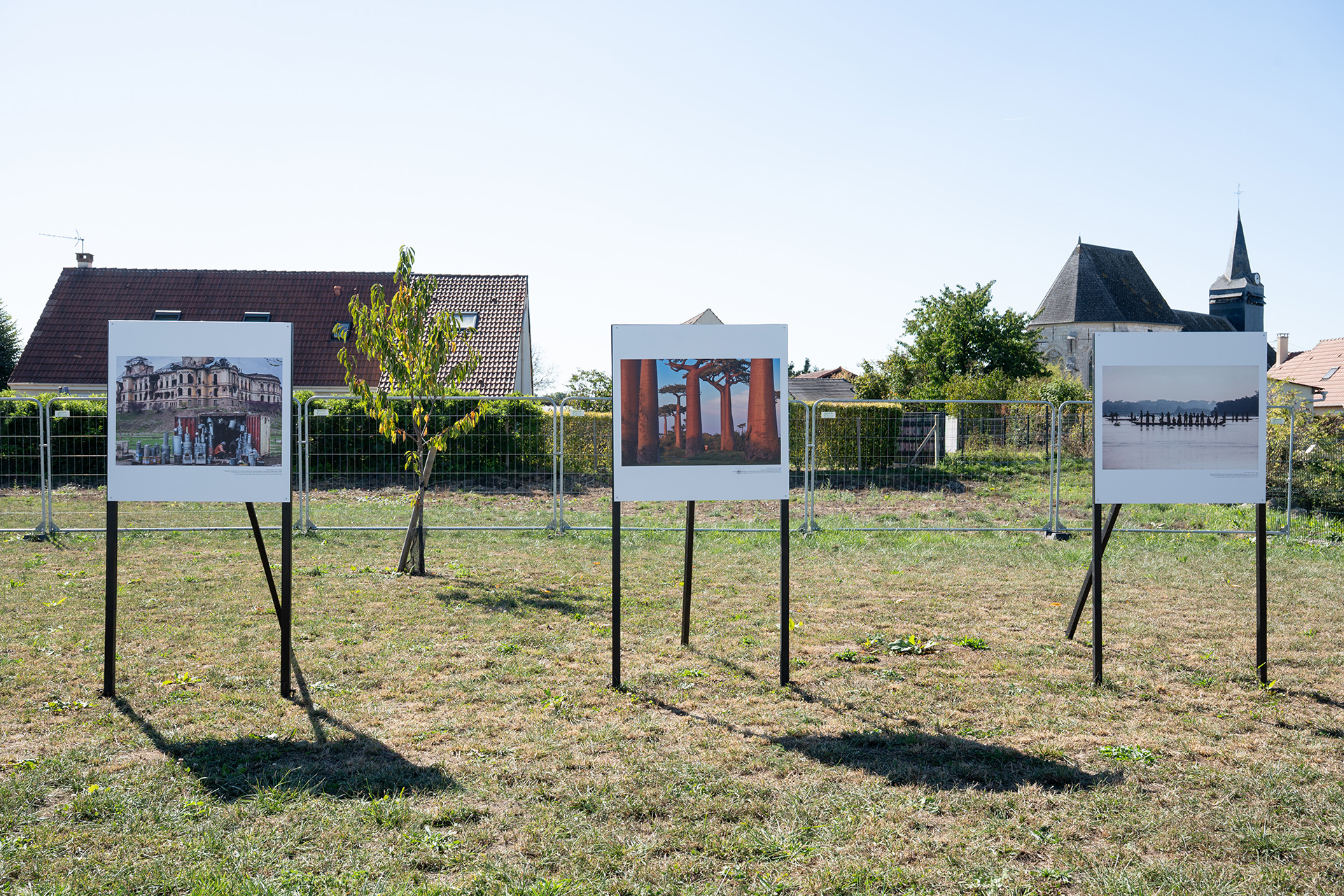 Panneaux de l'exposition Pascal Maitre à Abbeville-Saint-Lucien