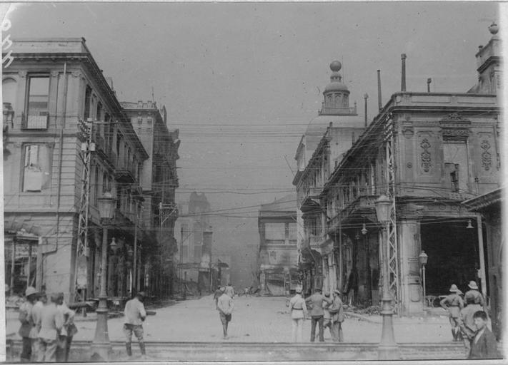 Opérateur K, Incendie de Salonique (18-20 août 1917). Place de la Liberté