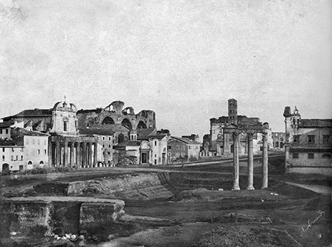 Alfred-Nicolas Normand, Vue générale, ruines et colonnes, 1851