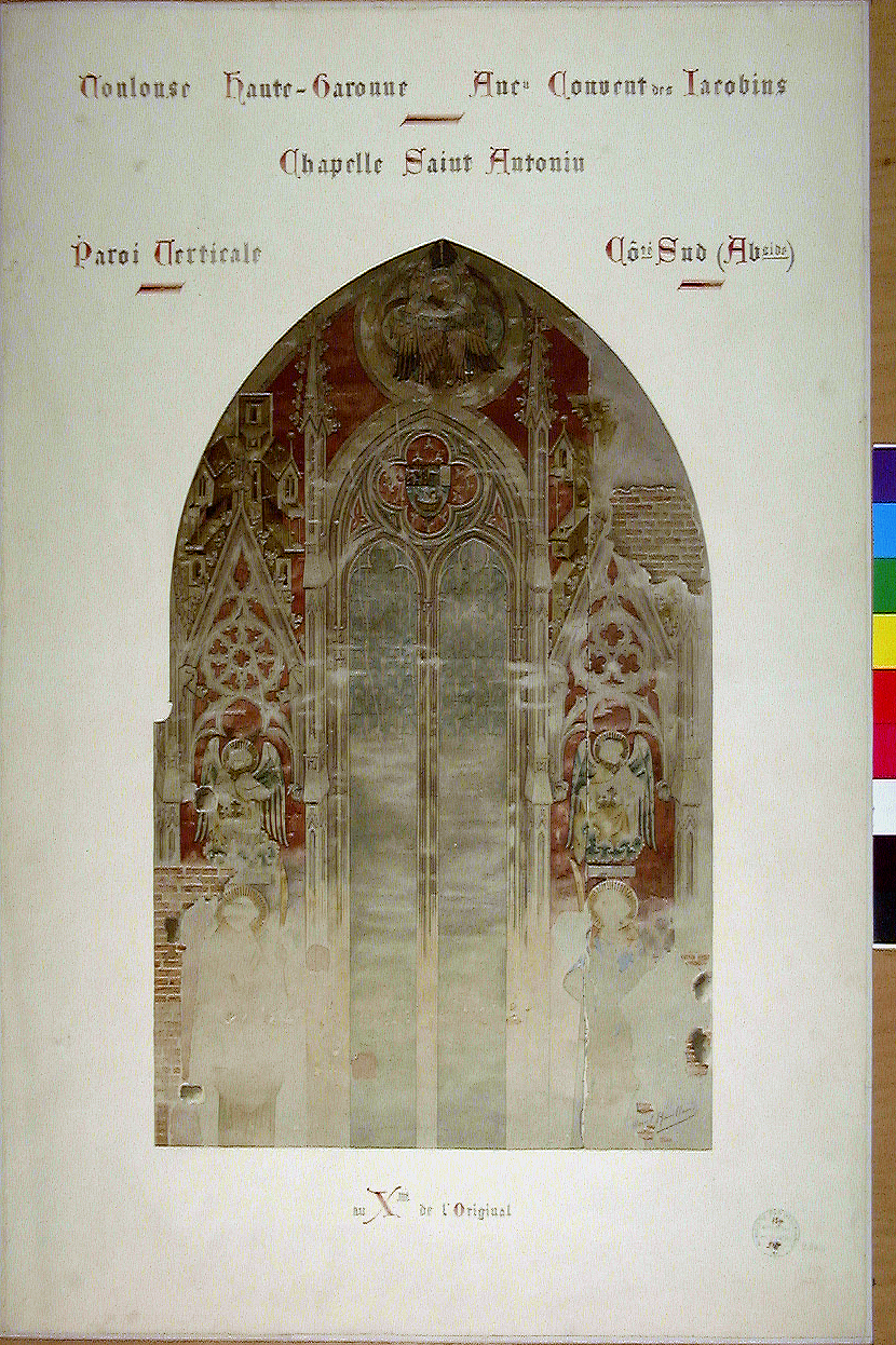 Personnages dans des dais et architecture, Eglise des Jacobins, Toulouse(France),1325-1350,1890