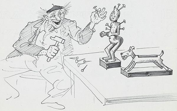 Roger Parry, dessin de Tintin