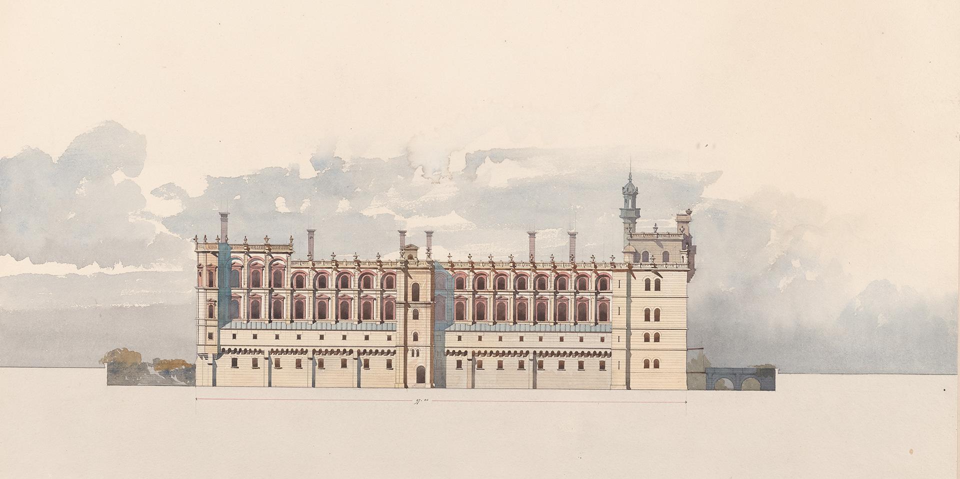 Eugène Millet, Château de St Germain-en-Laye, façade nord