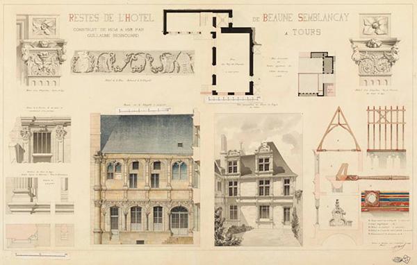 Henri Nodet, Restes de l’hôtel de Semblancay à Tours, années 1950 © Ministère de la Culture (France), Médiathèque du patrimoine et de la photographie, diff. GrandPalaisRmn Photo