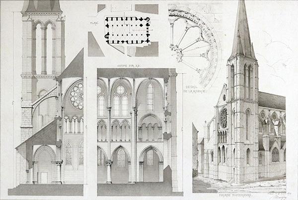 Édouard Danjoy, Plans de restauration de la collégiale Saint-Étienne à Brie-Comte-Robert (Seine-et-Marne), 1874 © Ministère de la Culture (France), Médiathèque du patrimoine et de la photographie, diff. GrandPalaisRmn Photo