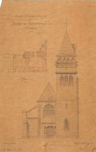 Saint-Anne Auguste Louzier, Projet de restauration du clocher, Église Saint-Jean de Troyes, 1911