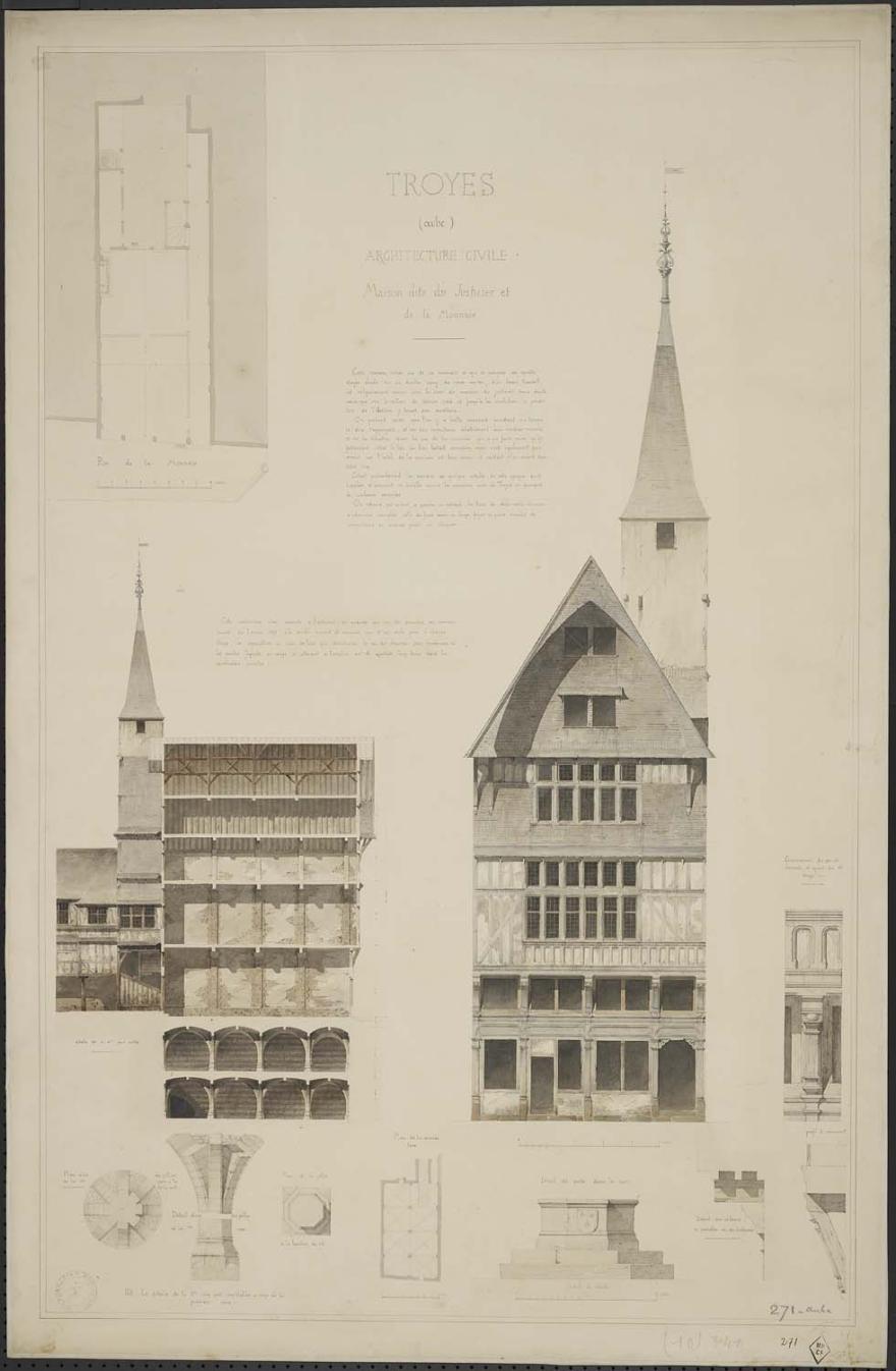 Pierre-Joseph Garrez, Maison du Justicier et maison de la Monnaie, Troyes, s.d.
