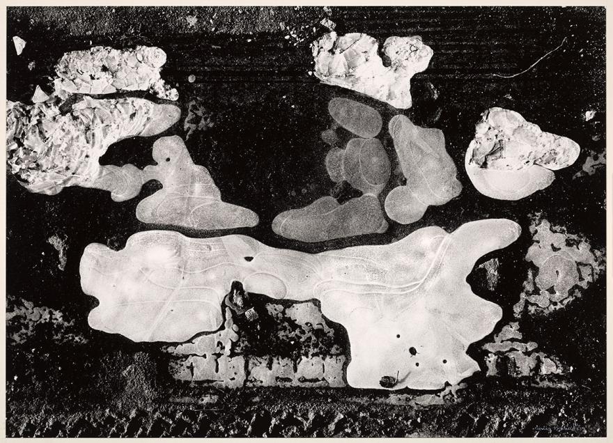 Denis Brihat, Flaque gelée dans un chemin, 1963