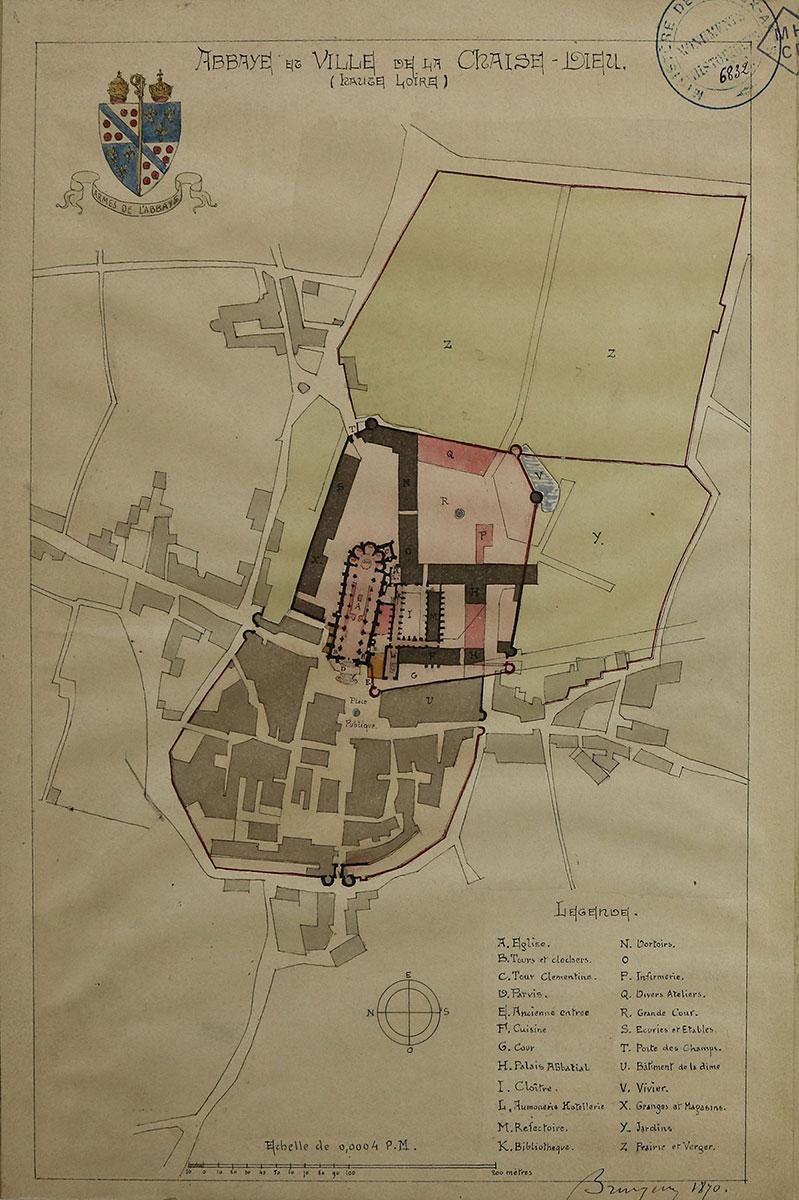plan de l'Ancienne abbaye de la Chaise-Dieu