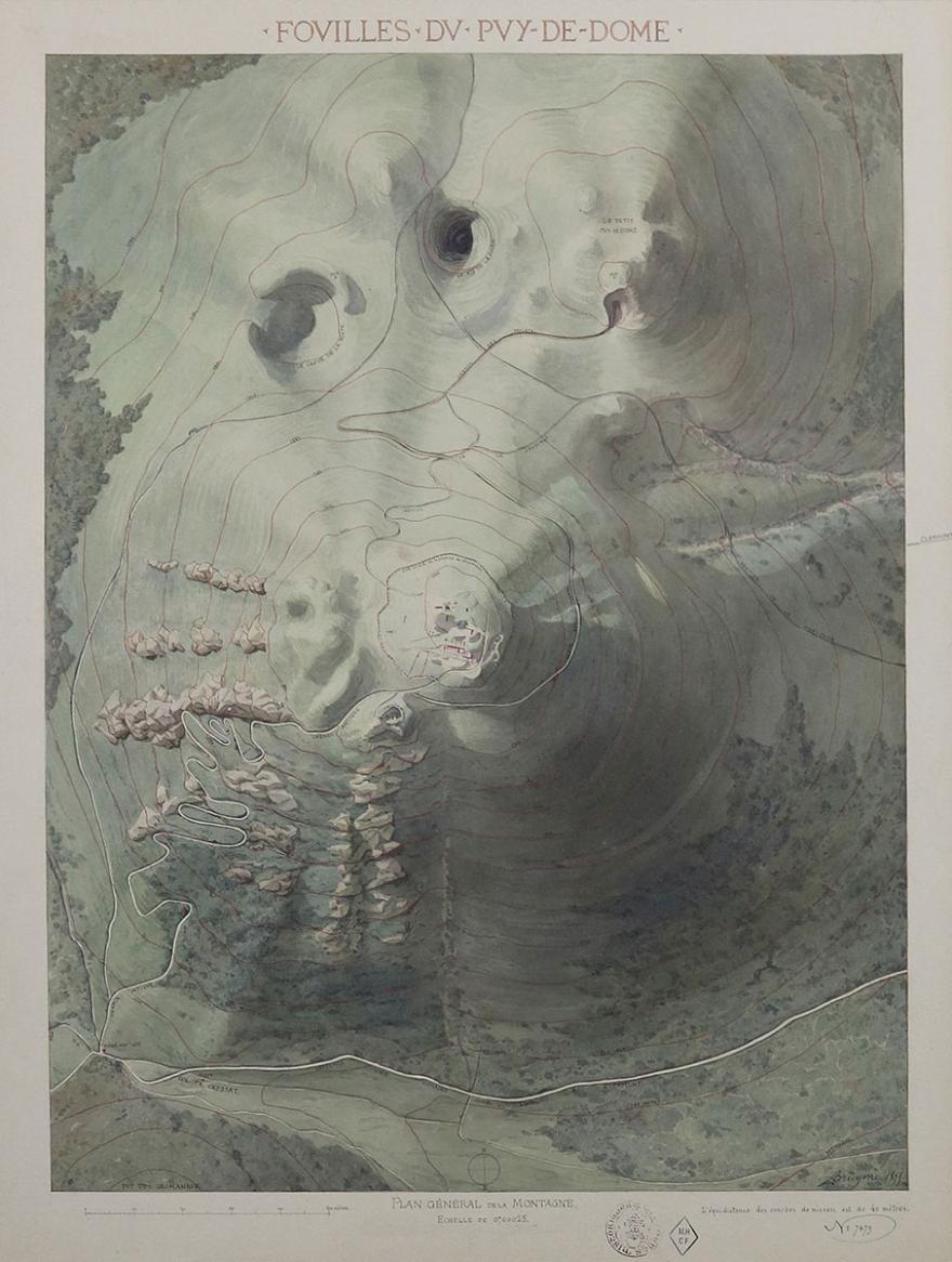 plan des fouilles du puy de dôme 