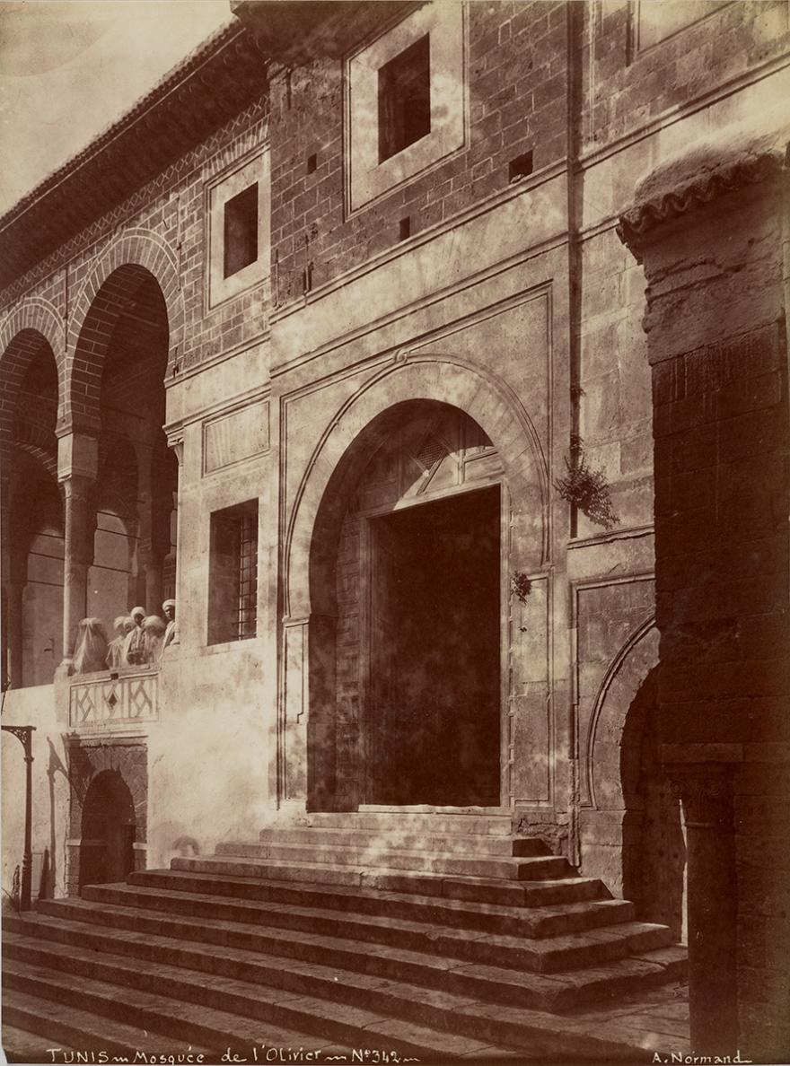 Porte d'entrée de la mosquée de l'Olivier, Tunis, Tunisie, 1887