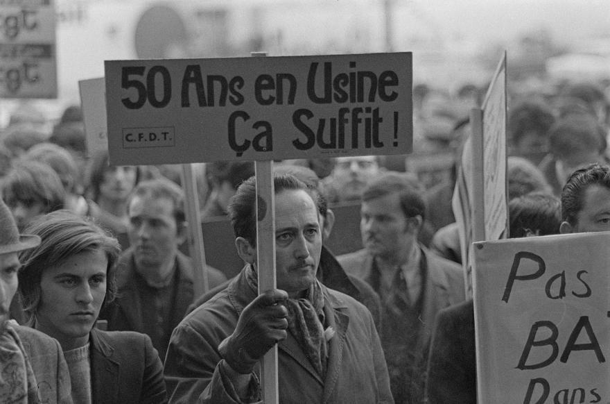 Dany Gander-Gosse, Grève des ouvriers de l'usine des Batignolles, Nantes, janvier 1971