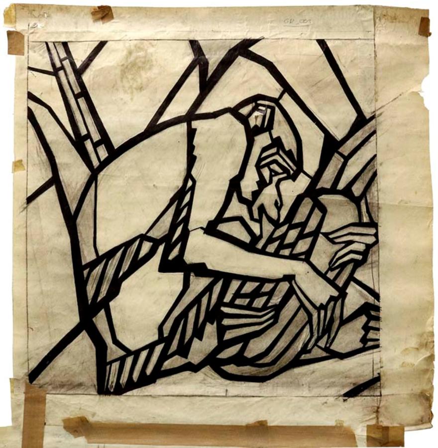 Jacques Grüber, Vitrail des Singes, 1925