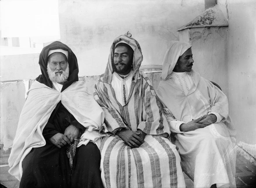 Pierre-marie Dieulefils, Portrait de trois dignitaires marocains, Casablanca (Maroc), 1914-1915