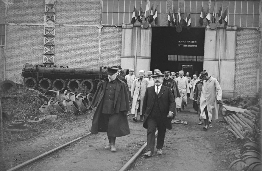 Henri Olivier, Visite officielle aux entrepôts militaires, Hauts-de-France, 1914-1918