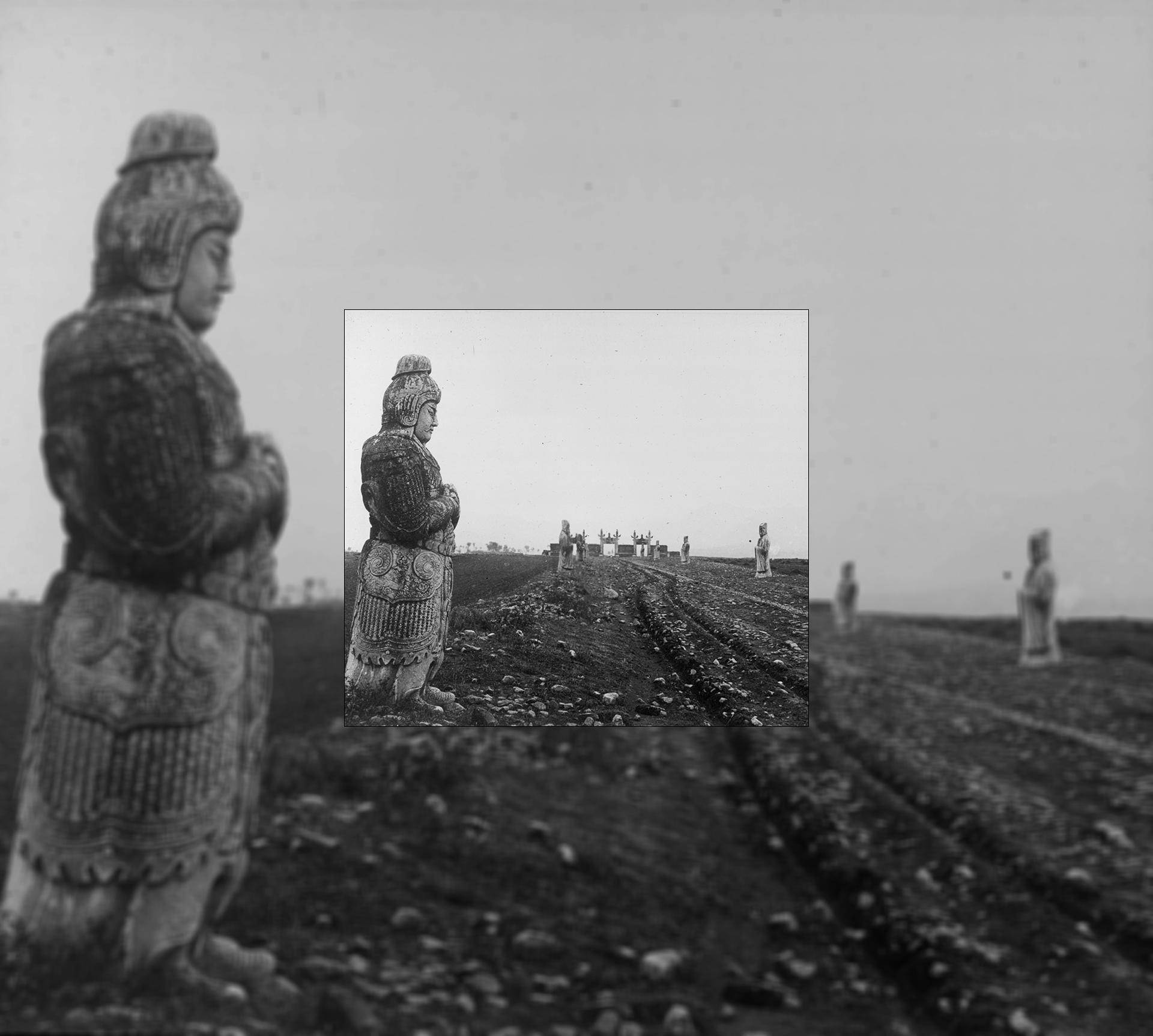 La voie triomphale. Statue colossale : Les Mandarins, Chine ; Municipalité autonome de Pékin ; Pékin