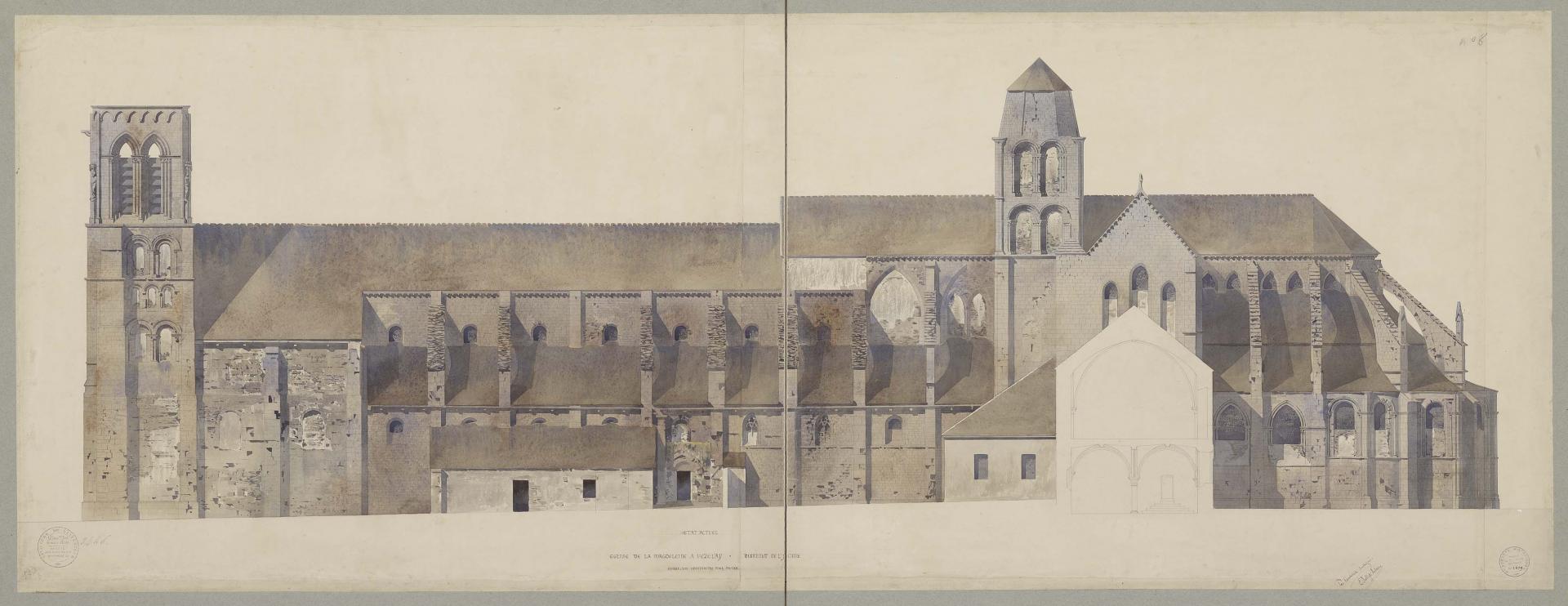 Viollet le Duc, église de la Madeleine Vézelay, 1840