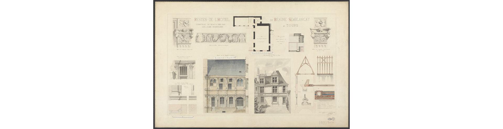 Henri Nodet, Restes de l’hôtel de Semblancay à Tours, années 1950 © Ministère de la Culture (France), Médiathèque du patrimoine et de la photographie, diff. GrandPalaisRmn Photo