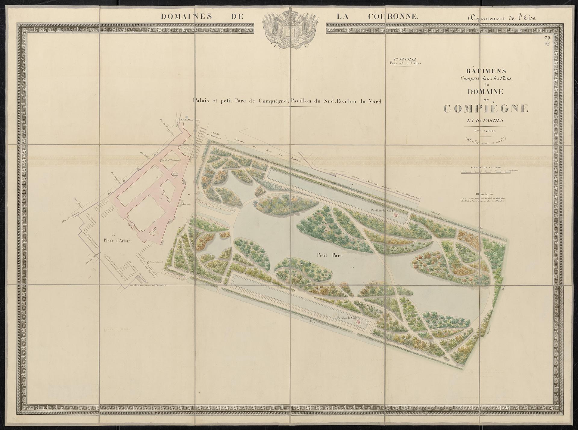 Domaines de la Couronne : forêt de Compiègne (Oise), 1re feuille de détails 