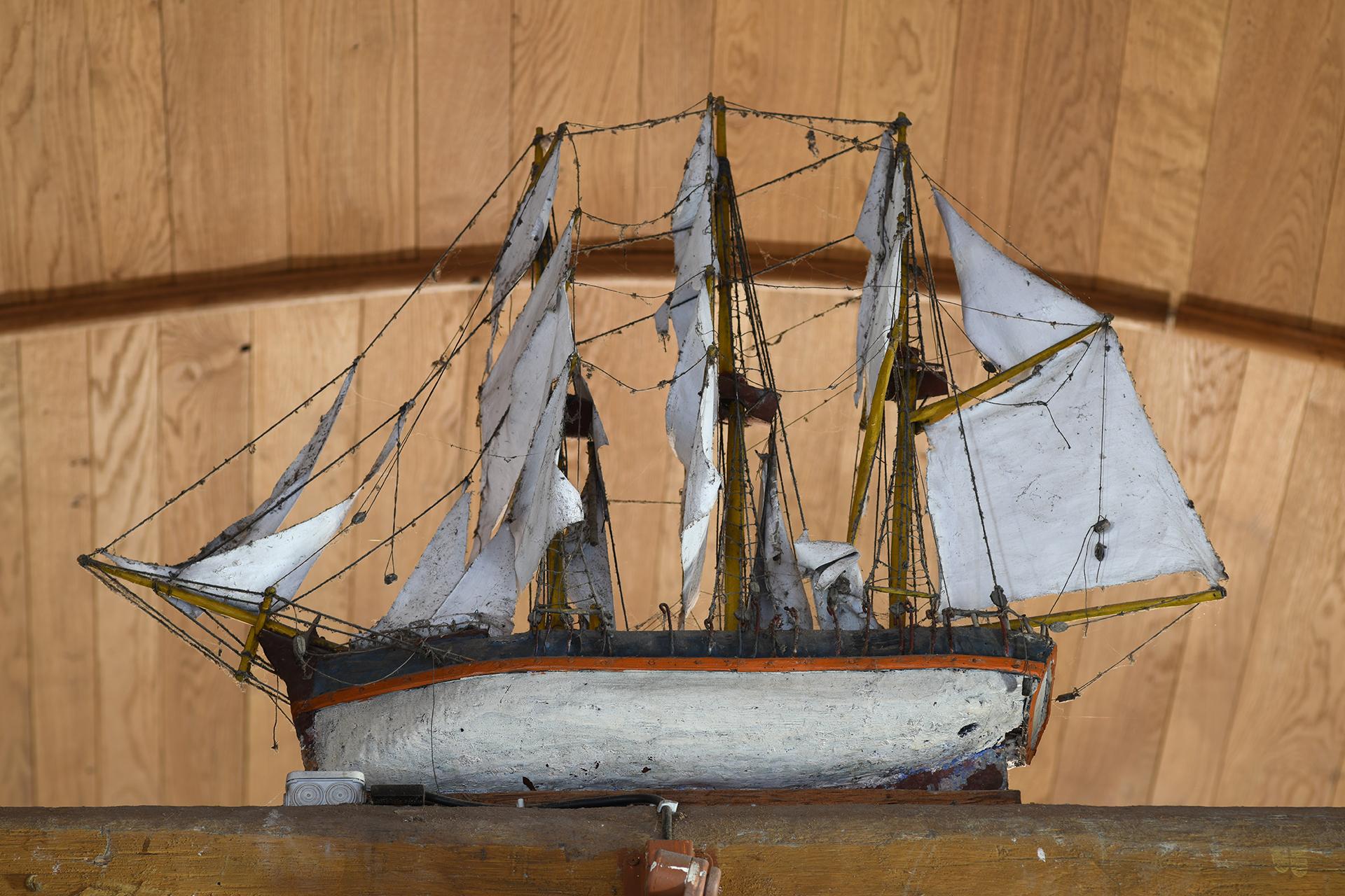 Pierre Taillefer, maquette ex-voto de trois-mâts, de l'église Saint-Jean-Baptiste (Normandie),
