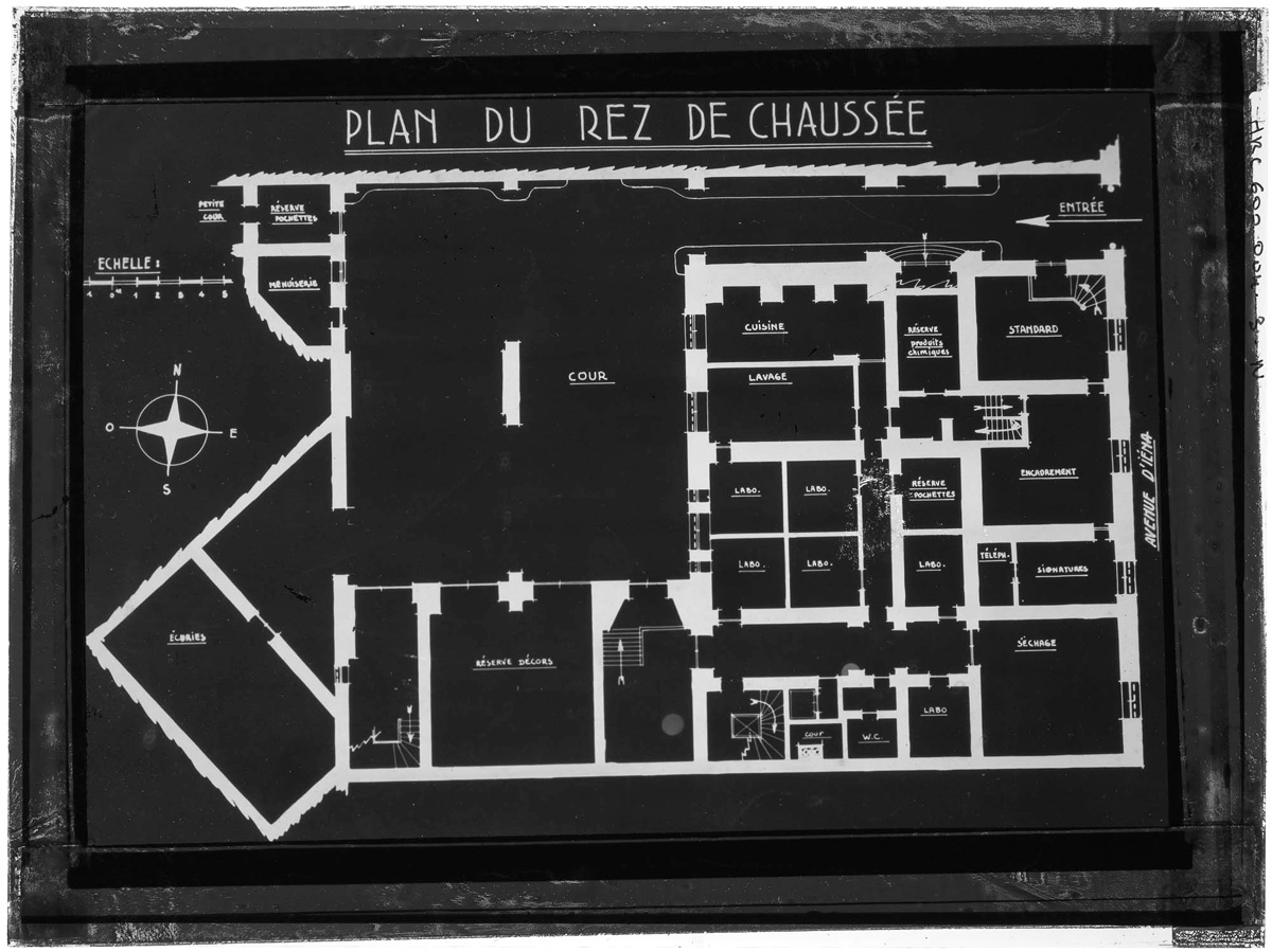 Plan du rez-de-chaussée (studio avenue Iéna)